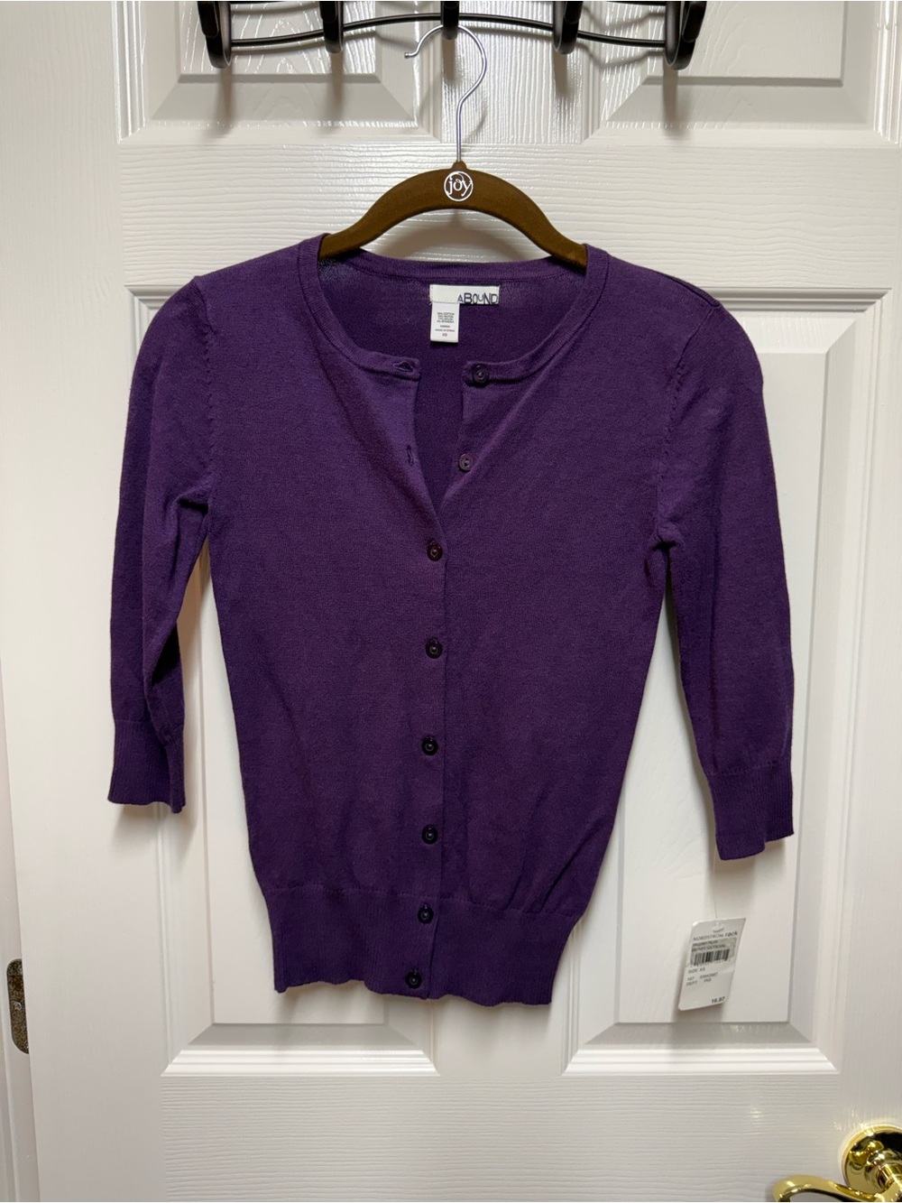 Abound Berry Cordial Purple Button Front Cardigan XS NWT